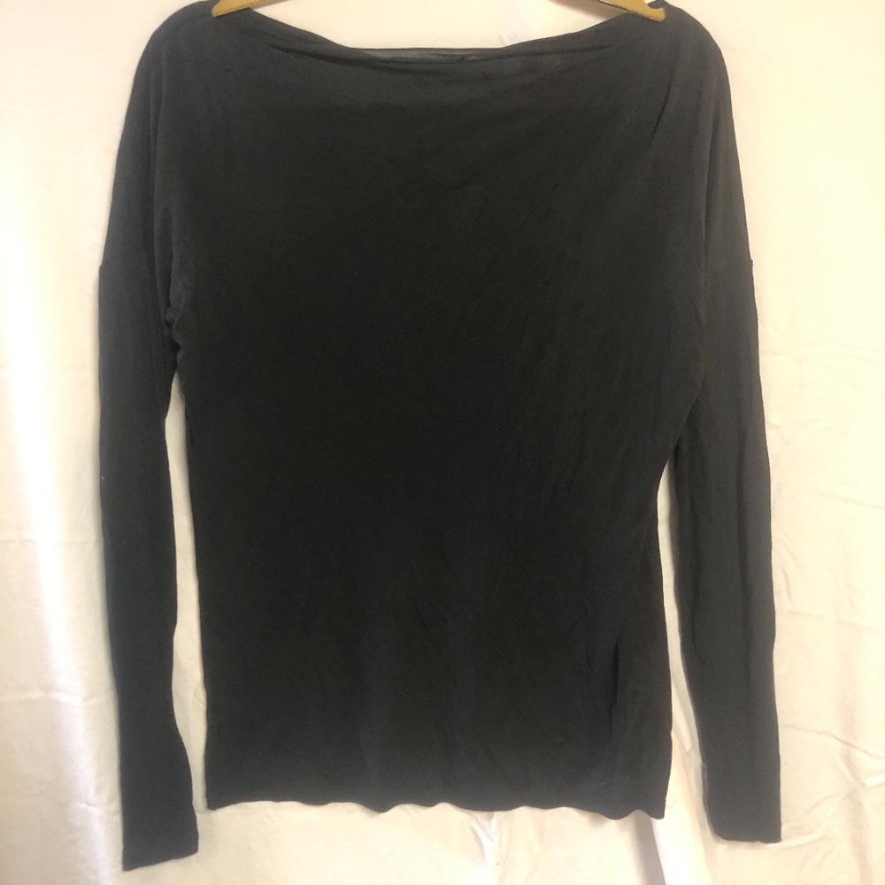 Vince Boat Neck Black Top